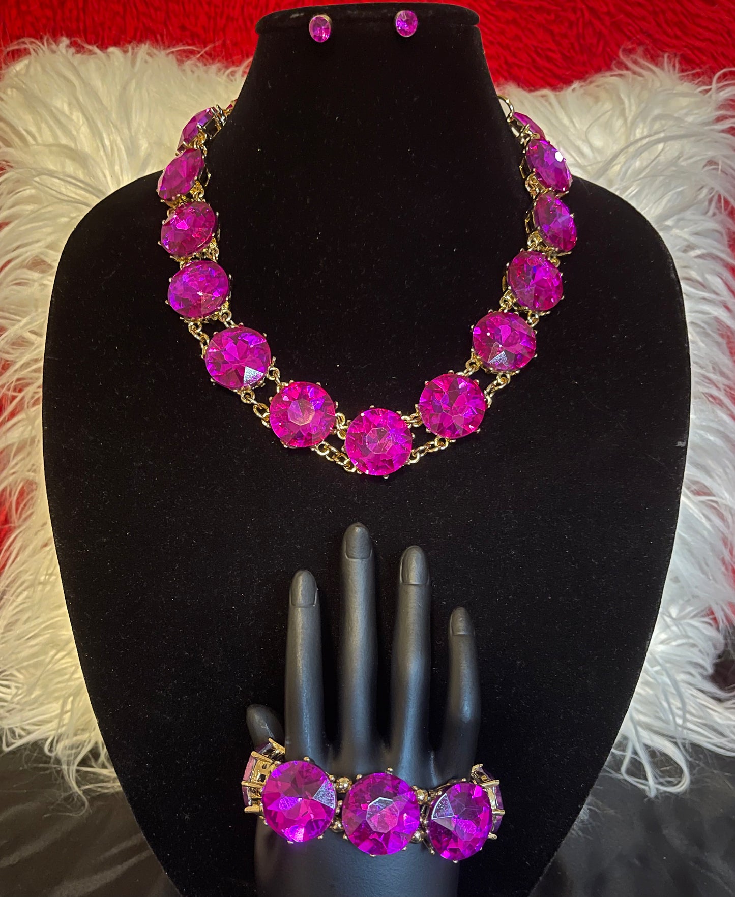 Pink Rhinestone Bracelet
